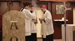 Bp Wiesław Śmigiel z kolędą w seminarium