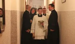 Bp Wiesław Śmigiel z kolędą w seminarium