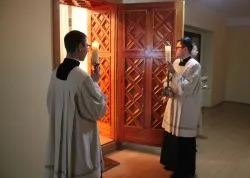 Bp Wiesław Śmigiel z kolędą w seminarium