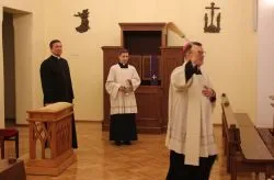 Bp Wiesław Śmigiel z kolędą w seminarium