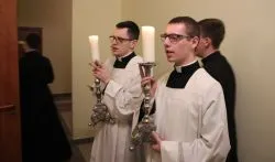 Bp Wiesław Śmigiel z kolędą w seminarium