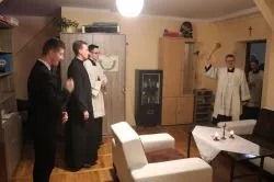 Bp Wiesław Śmigiel z kolędą w seminarium