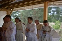 Poświęcenie terenu pod budowę w toruńskiej parafii św. Andrzeja