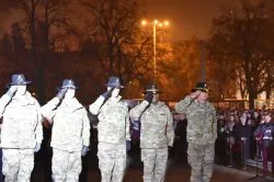 Apel pod pomnikiem marszałka Józefa Piłsudskiego