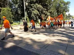 Wejście pielgrzymów na Jasną Górę