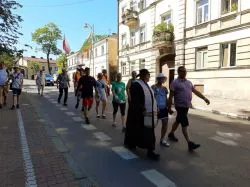 Wejście pielgrzymów na Jasną Górę