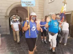 Wejście pielgrzymów na Jasną Górę