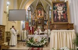 Obraz Świętej Rodziny w parafii św. Wojciecha w Działdowie