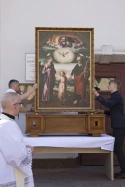 Obraz Świetej Rodziny w parafii Podwyższenia Krzyża Świętego w Działdowie