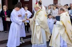 Obraz Świetej Rodziny w parafii Podwyższenia Krzyża Świętego w Działdowie