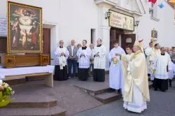 Obraz Świetej Rodziny w parafii Podwyższenia Krzyża Świętego w Działdowie