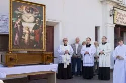 Obraz Świetej Rodziny w parafii Podwyższenia Krzyża Świętego w Działdowie