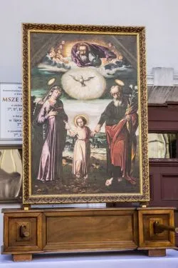 Obraz Świetej Rodziny w parafii Podwyższenia Krzyża Świętego w Działdowie