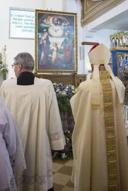 Obraz Świetej Rodziny w parafii Podwyższenia Krzyża Świętego w Działdowie