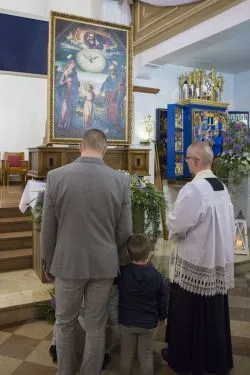 Obraz Świetej Rodziny w parafii Podwyższenia Krzyża Świętego w Działdowie