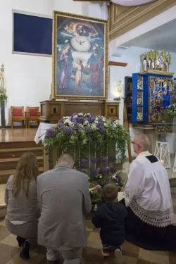 Obraz Świetej Rodziny w parafii Podwyższenia Krzyża Świętego w Działdowie