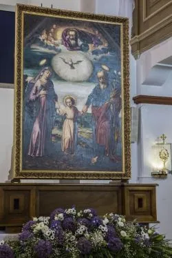 Obraz Świetej Rodziny w parafii Podwyższenia Krzyża Świętego w Działdowie