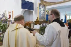 Obraz Świetej Rodziny w parafii Podwyższenia Krzyża Świętego w Działdowie