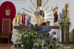 Obraz Świetej Rodziny w parafii Podwyższenia Krzyża Świętego w Działdowie
