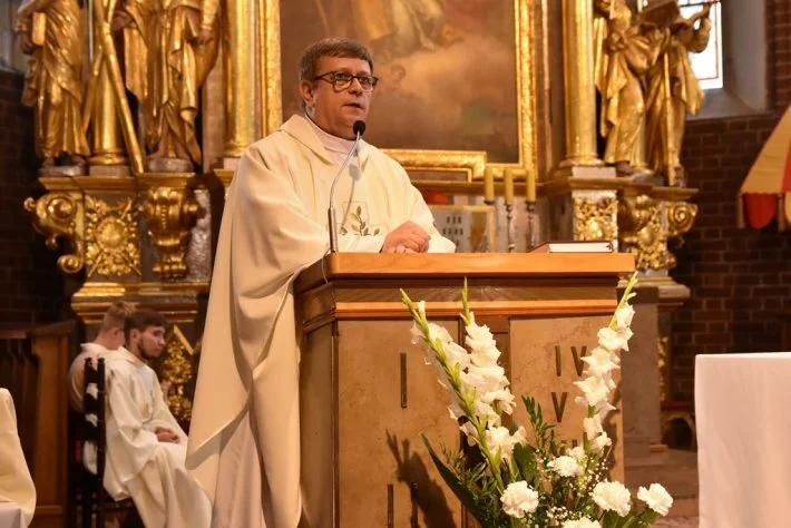 Wyjście pielgrzymki grupy z Grudziądza