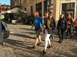 Grupa pomarańczowa z Grudziądza w drodze do Maryi