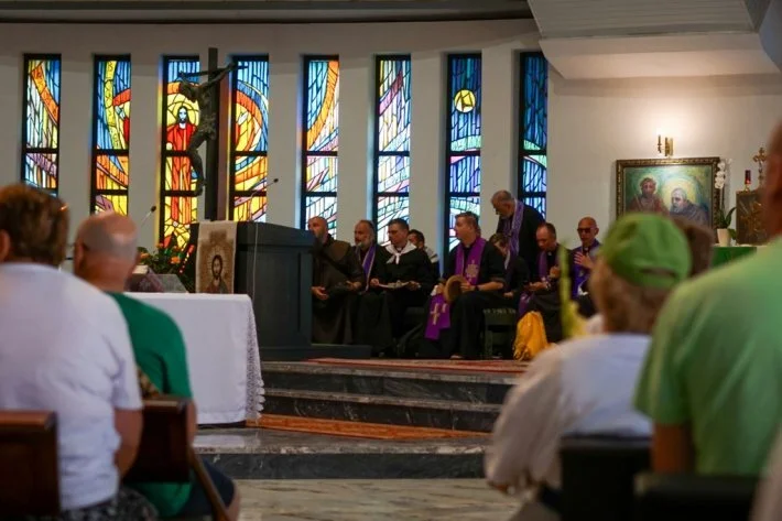 Wejście pieszej pielgrzymki na Jasną Górę