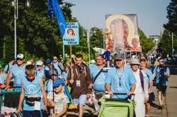 Wejście pieszej pielgrzymki na Jasną Górę