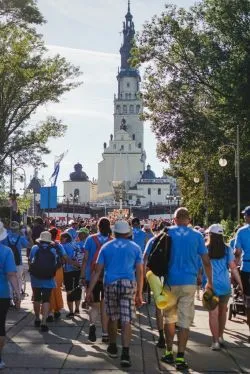 Wejście pieszej pielgrzymki na Jasną Górę