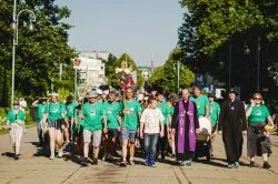 Wejście pieszej pielgrzymki na Jasną Górę