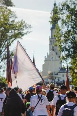 Wejście pieszej pielgrzymki na Jasną Górę