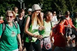 Wejście grupy zielonej z Jabłonowa na Jasną Górę