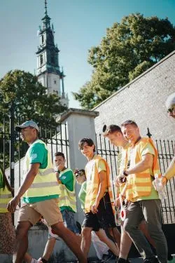 Wejście grupy zielonej z Jabłonowa na Jasną Górę